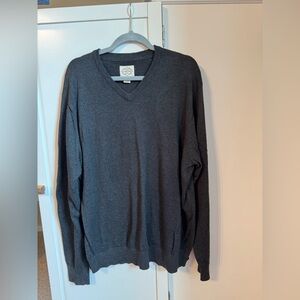 St. John's Bay Men’s Charcoal V-Neck Sweater
